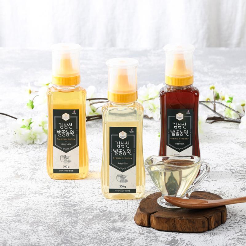 천연 아카시아/야생화/밤꿀 300g(튜브형) 