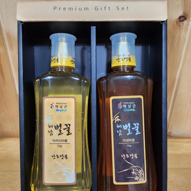 천연 벌꿀 2kg(아카시아1kg+야생화1kg)